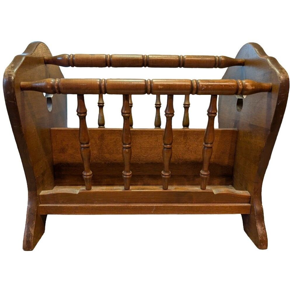 Vintage Ethan Allen Maple Birch Magazine Rack 20-9000 Early American 1964